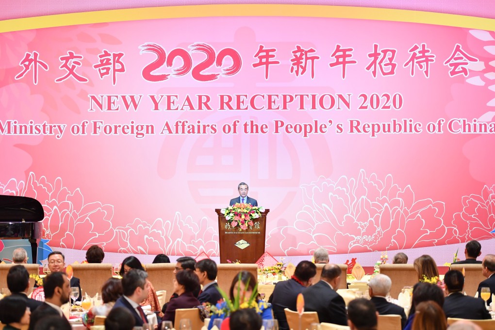 Wang Yi made the comments at a Lunar New Year reception for diplomats. Photo: Xinhua