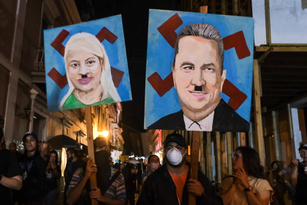 Protests broke out in earthquake-hit Puerto Rico on Monday as a judicial investigation was opened into the weekend discovery of unused emergency supplies leftover from the devastating Hurricane Maria. Photo: AFP