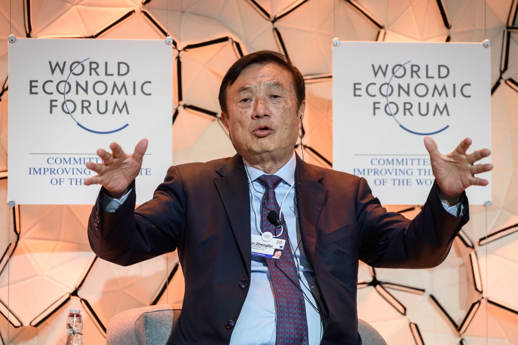Huawei Technologies chief executive Ren Zhengfei attends a session at the Congress centre during the World Economic Forum annual meeting in Davos, Switzerland, on January 21. Photo: Agence France-Presse