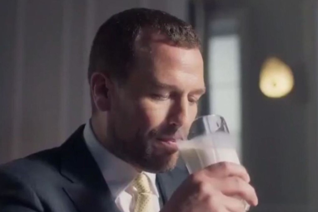 Queen Elizabeth's eldest grandson Peter Phillips sells milk on Chinese television. Photo: Handout
