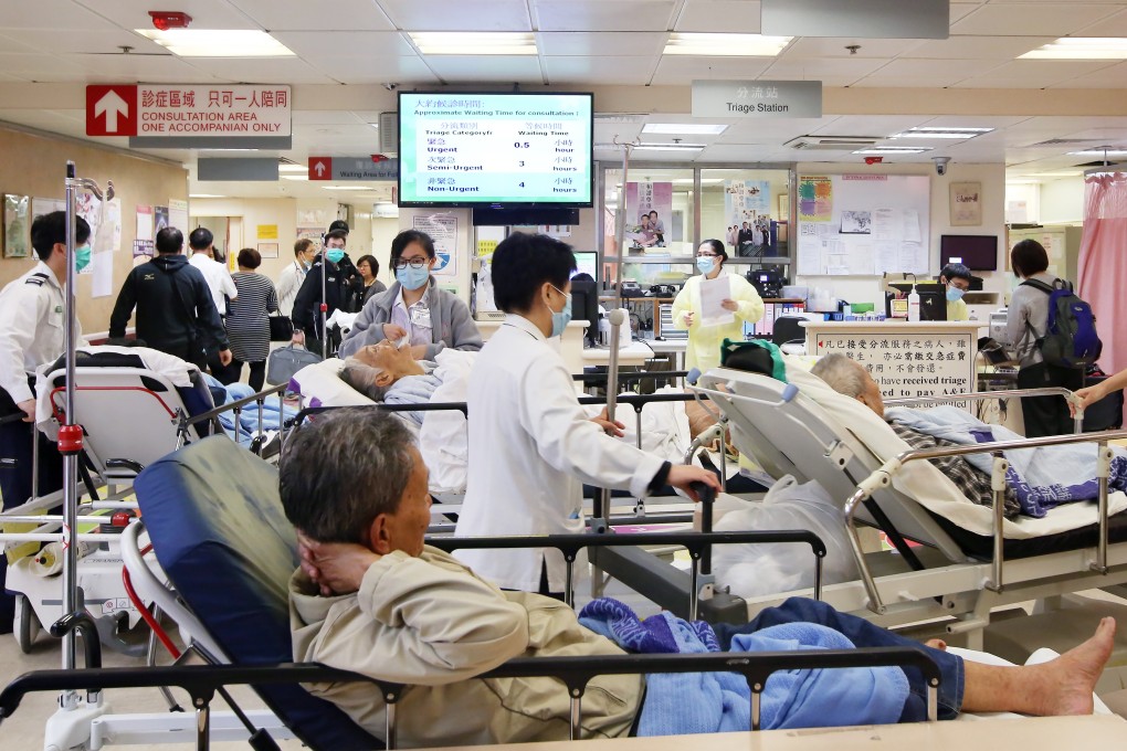 Staff attend to patients in the Accident and Emergency department of Queen Elizabeth Hospital in Jordan. Photo: Sam Tsang