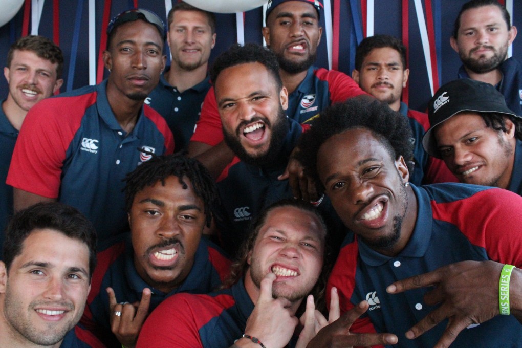 Members of the US men’s sevens team at a Golden Eagles event in Cape Town in December. Photo: Handout