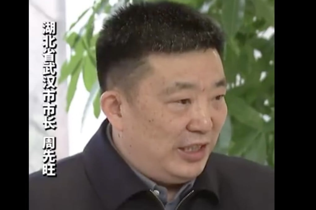 Video clips of an interview with Zhou Xianwang, mayor of Wuhan, have drawn thousands of angry comments on social media. Photo: Weibo