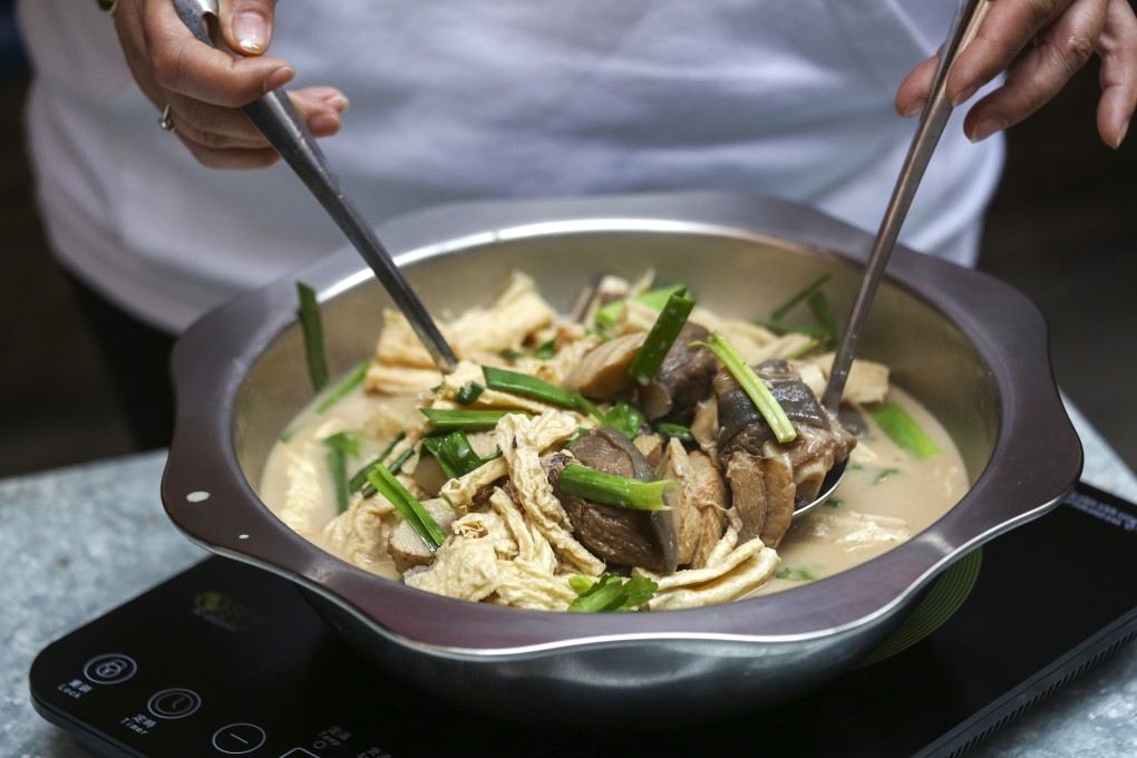 Lamb belly casserole, a favourite winter dish in Hong Kong, at Fung Kee in Shau Kei Wan. Mutton and lamb are considered to be “hot” ingredients that warm the body and relieve joint pain. Photo: Jonathan Wong