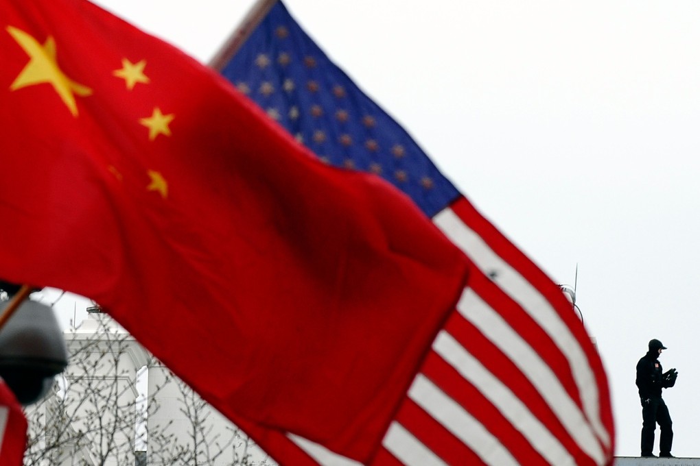 Chinese and US national flags fly in Washington in 2011. Photo: AFP