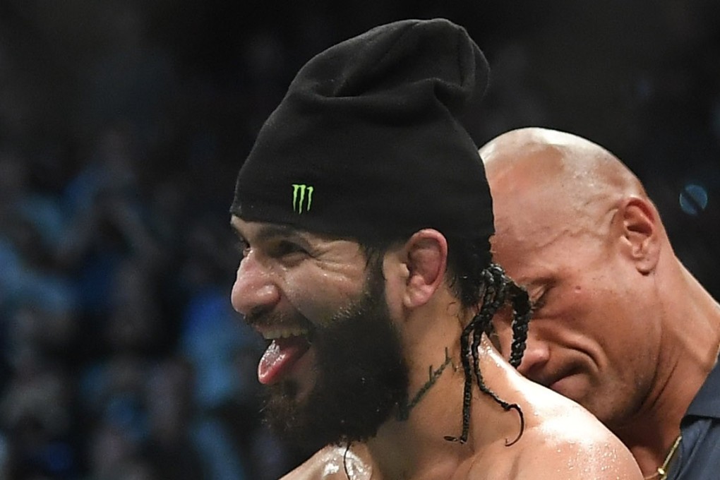 Jorge Masvidal wins the BMF belt after beating Nate Diaz at UFC 244 in 2019. Photo: USA Today