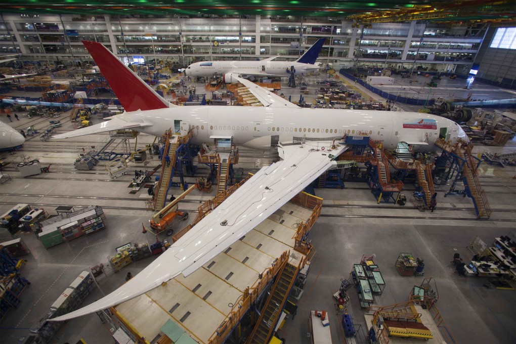 A 787 Dreamliner for Air India at an assembly building. Photo: Reuters