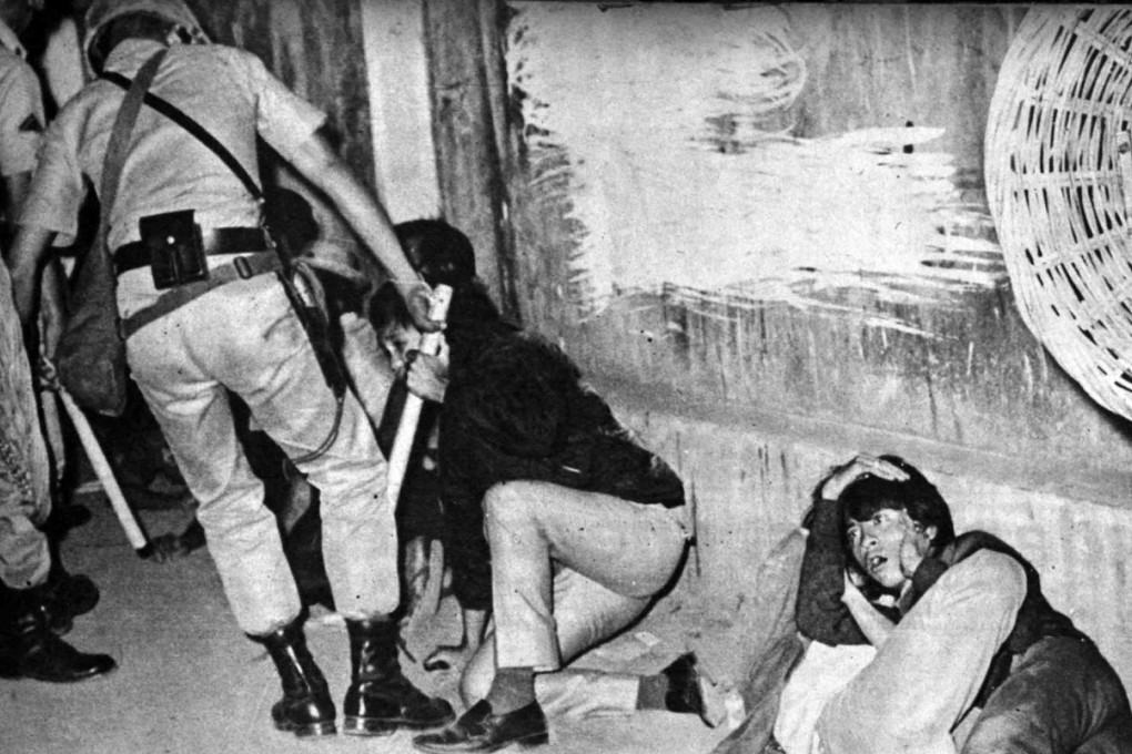 Police arrest student protesters during the First Quarter Storm in the Philippines. An album of activist music from the era, called Unang Sigwa, or “first storm”, will be released next month to mark its 50th anniversary.