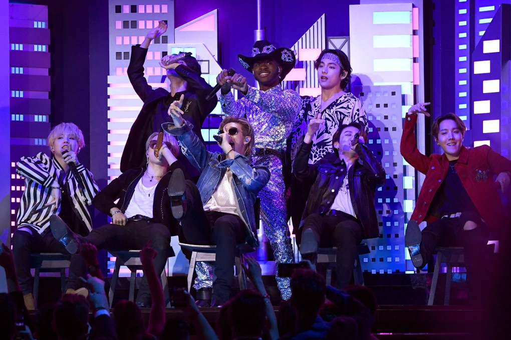 Lil Nas X and BTS put on a show-stopping performance during the 2020 Grammy Awards. Photo: AFP