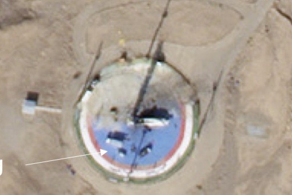 This satellite image from San Francisco-based Planet Labs Inc purports to show work at a launch pad at the Imam Khomeini Spaceport in Iran’s Semnan province. Photo: AP