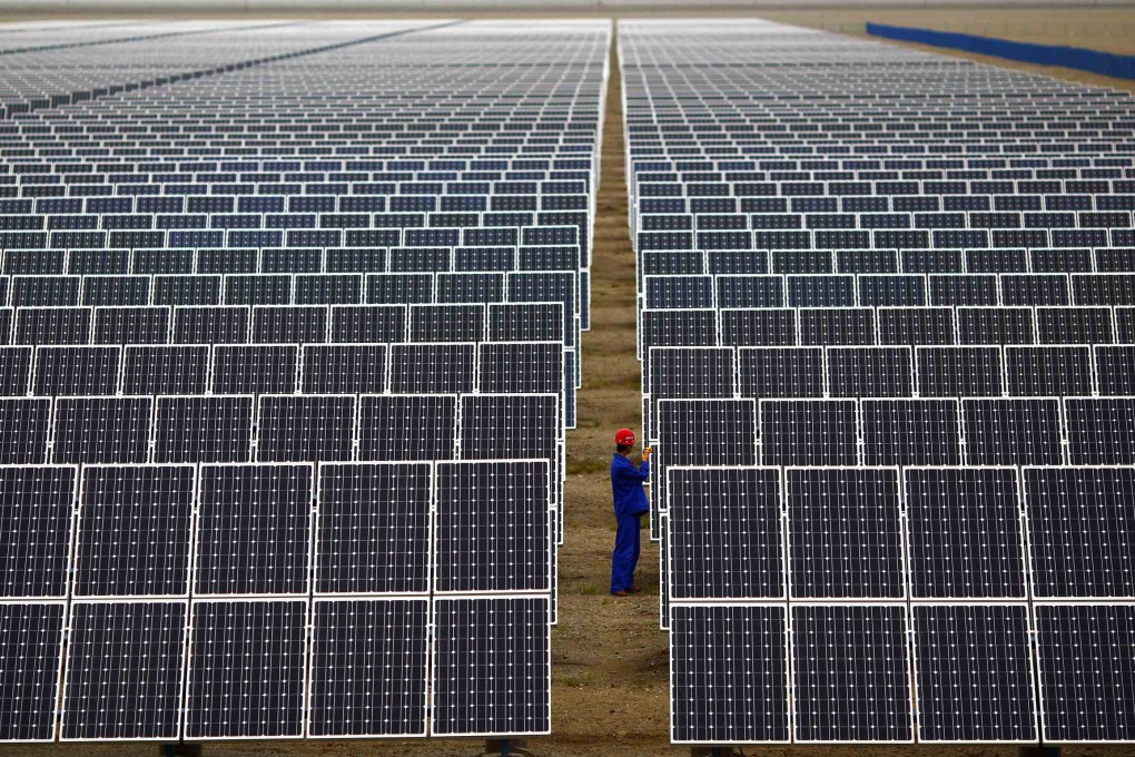 China has invested billions of dollars in green energy, including solar, but is still heavily reliant on coal for its electricity. Photo: Reuters