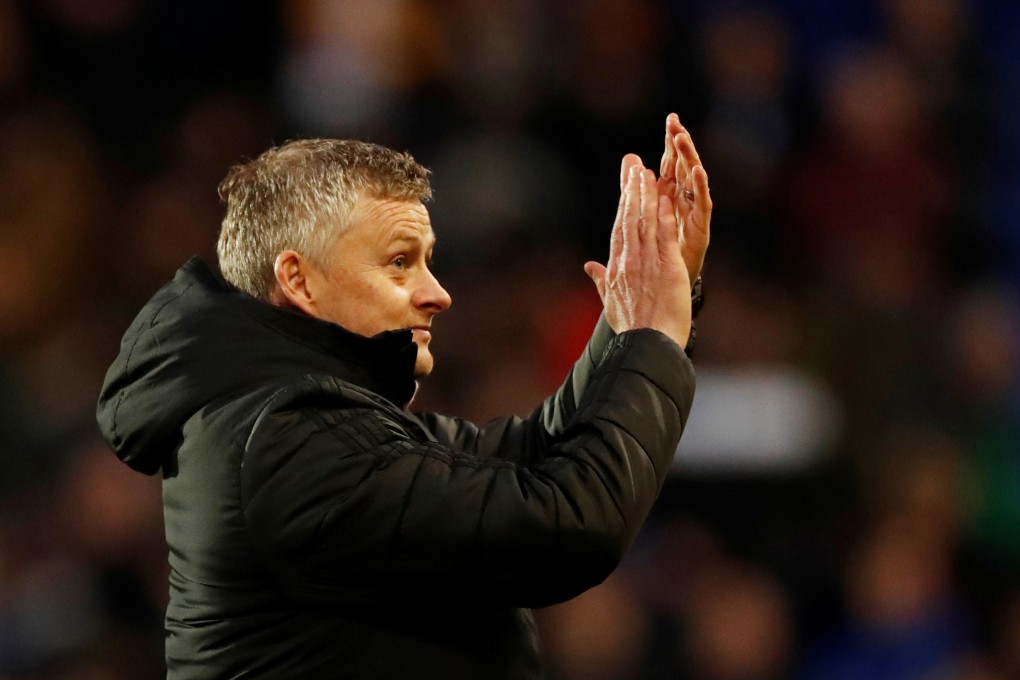 Manchester United manager Ole Gunnar Solskjaer celebrates after beating Tranmere Rovers in the FA Cup. Photo: Reuters