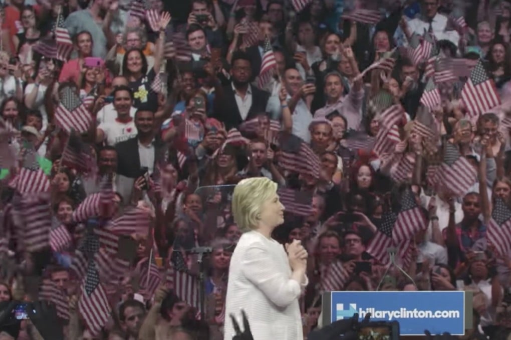 A still from Hulu’s Hillary, a four-part series about Hillary Clinton. Business is booming at Sundance film festival.