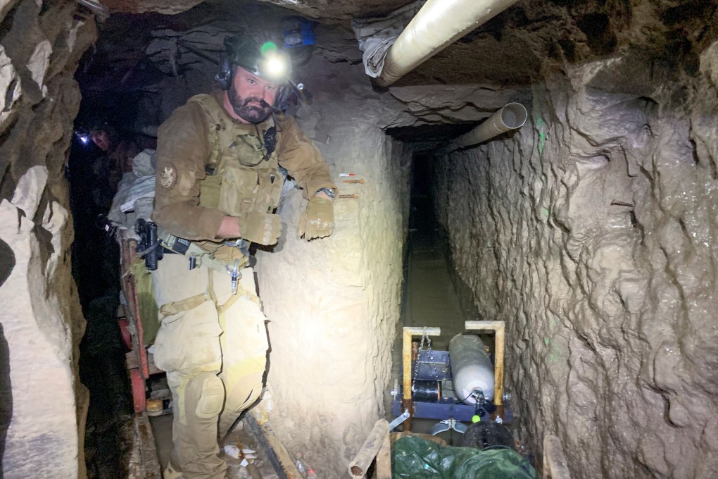 The tunnel is about 1.7 metres high, 60 centimetres wide and about 21 metres deep. Photo: Reuters