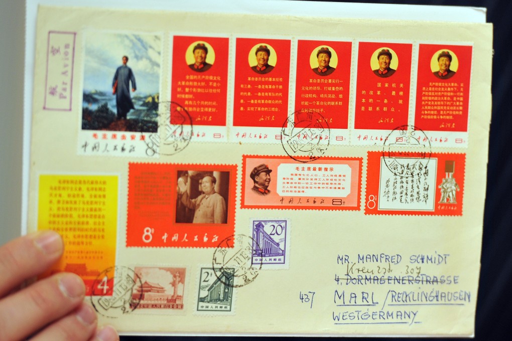 A 1968 airmail letter sent from China to West Germany. Picture: AFP