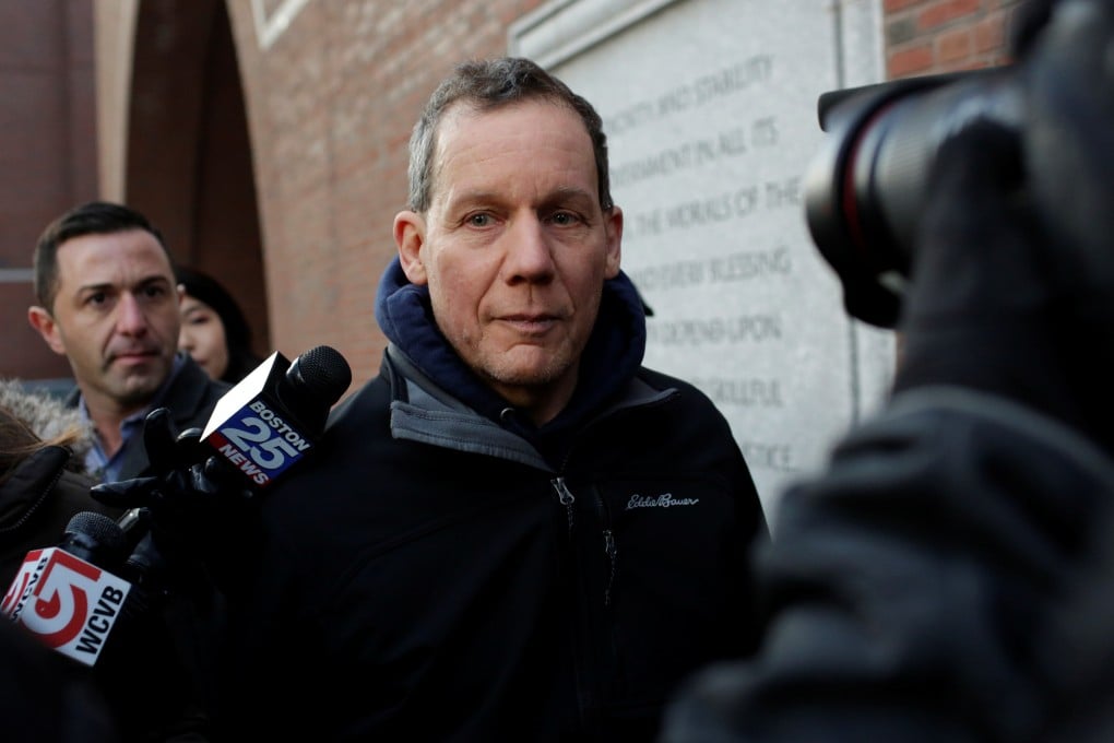 Dr Charles Lieber leaves court after being charged with lying to the federal authorities in connection with aiding China. Photo: Reuters