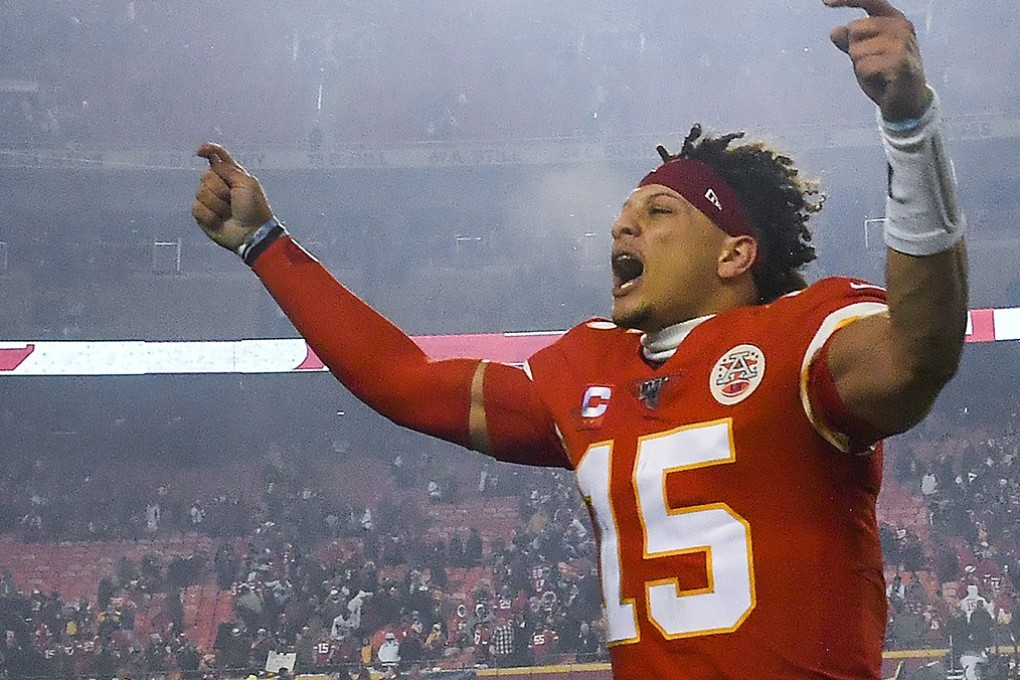 Kansas City Chiefs quarterback Patrick Mahomes celebrates after leading the Chiefs to a 51-31 victory over the Houston Texans. Photo: TNS