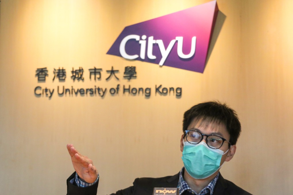 City University researcher Dr Yuan Hsiang-yu delivers his risk assessment during a press conference in Kowloon Tong. Photo: Felix Wong