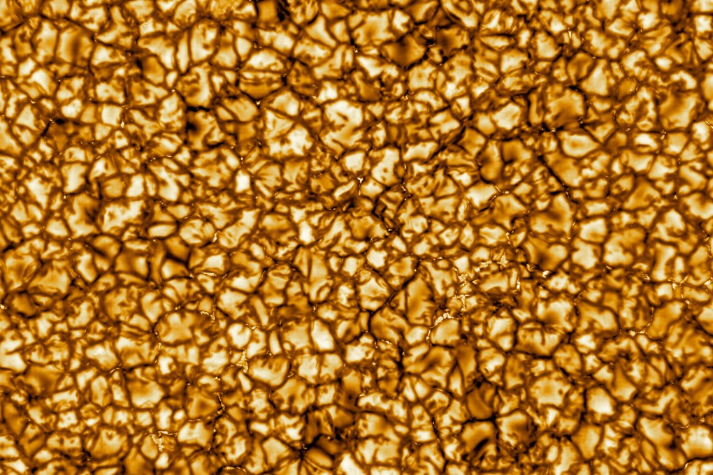 An image shows the sun's surface at the highest resolution ever taken, shot by the Daniel K. Inouye Solar Telescope on the island of Maui, in Hawaii, on Wednesday. Photo: NSO/NSF/AURA via Reuters