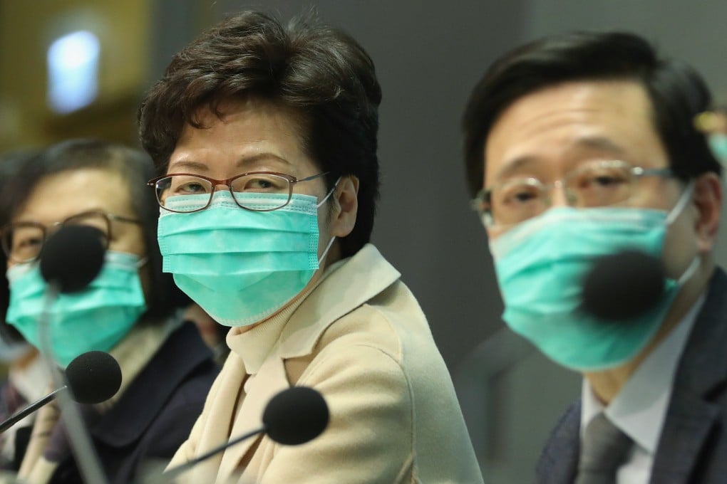Carrie Lam said anyone who had been to Hubei would be placed under quarantine, whether they showed symptoms or not. Photo: Winson Wong