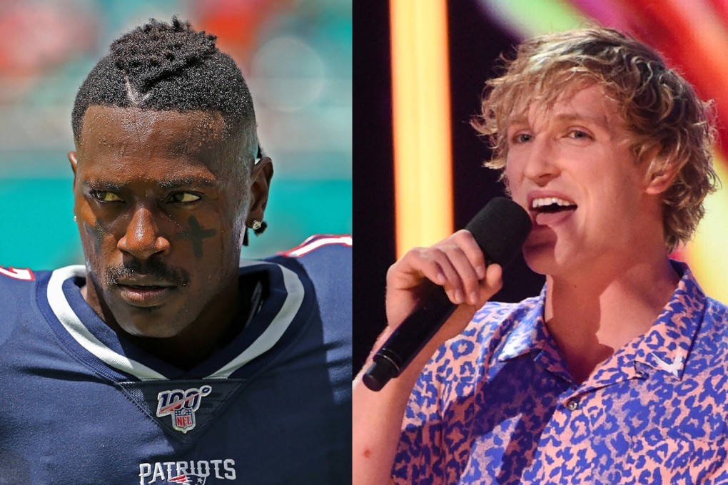 Antonio Brown and Logan Paul are increasingly likely to face each other in a boxing ring. Photo: TNS, AP