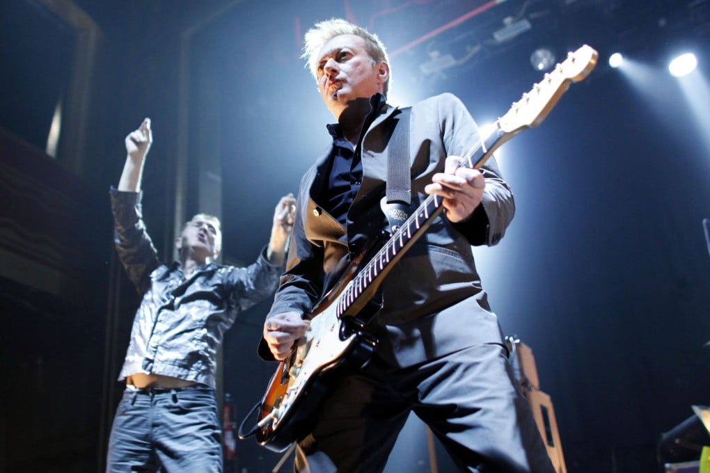 Gang of Four’s guitarist Andy Gill and singer Jon King, left, perform a concert at Webster Hall in New York. Photo: AP Photo