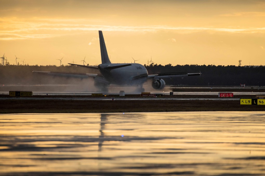 German Air Force Airbus A310 ‘Kurt Schumacher’ lands at Frankfurt am Main's airport. Photo: AFP