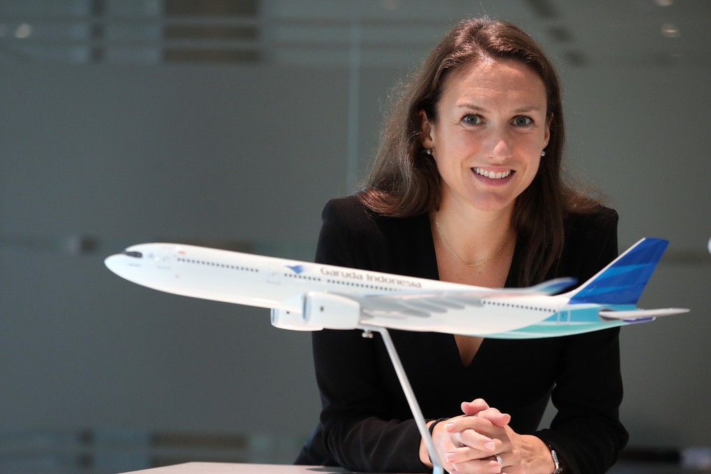Caitriona Jennings in her office where she works for CDB Aviation. Photo: Felix Wong