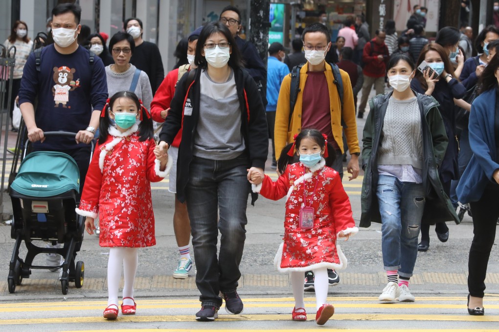 Pedestrians with masks in Hong Kong’s Causeway Bay. Photo: Dickson Lee