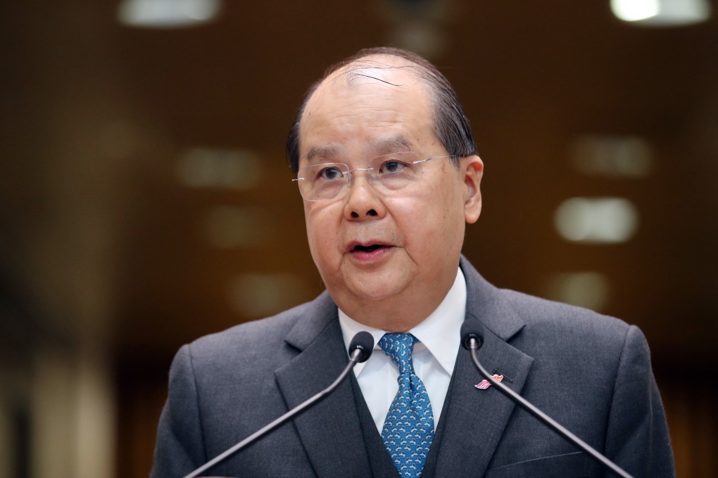 Matthew Cheung Kin-chung meets the press in Tamar on January 21, 2020. Photo: Winson Wong