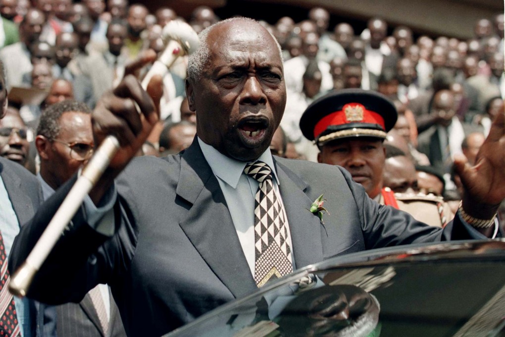 Kenya's then President Daniel Arap Moi addresses supporters in Nairobi in 1997. File photo: Reuters