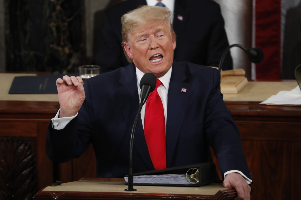 US President Donald Trump delivers his State of the Union address. Photo: EPA