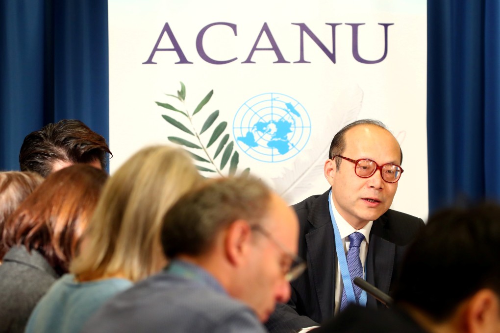 Chen Xu, China’s UN ambassador in Geneva (right), calls international travel restrictions on mainland Chinese an ‘overreaction’ to the coronavirus outbreak. Photo: Reuters