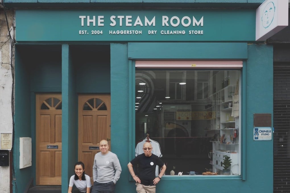 The Steam Room in London doesn’t just clean clothes, it sells tote bags and T-shirts and hosts art exhibitions – and it’s on Instagram. Photo: Luke Fullalove