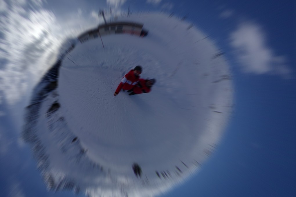 A 360-degree image taken by the Kandao QooCam 8K camera. It has double the resolution of other 360-degree cameras.