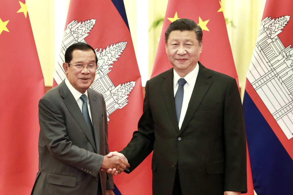 Chinese President Xi Jinping on Wednesday made his first public appearance since January 28 to welcome visiting Cambodian Prime Minister Hun Sen. Photo: Xinhua