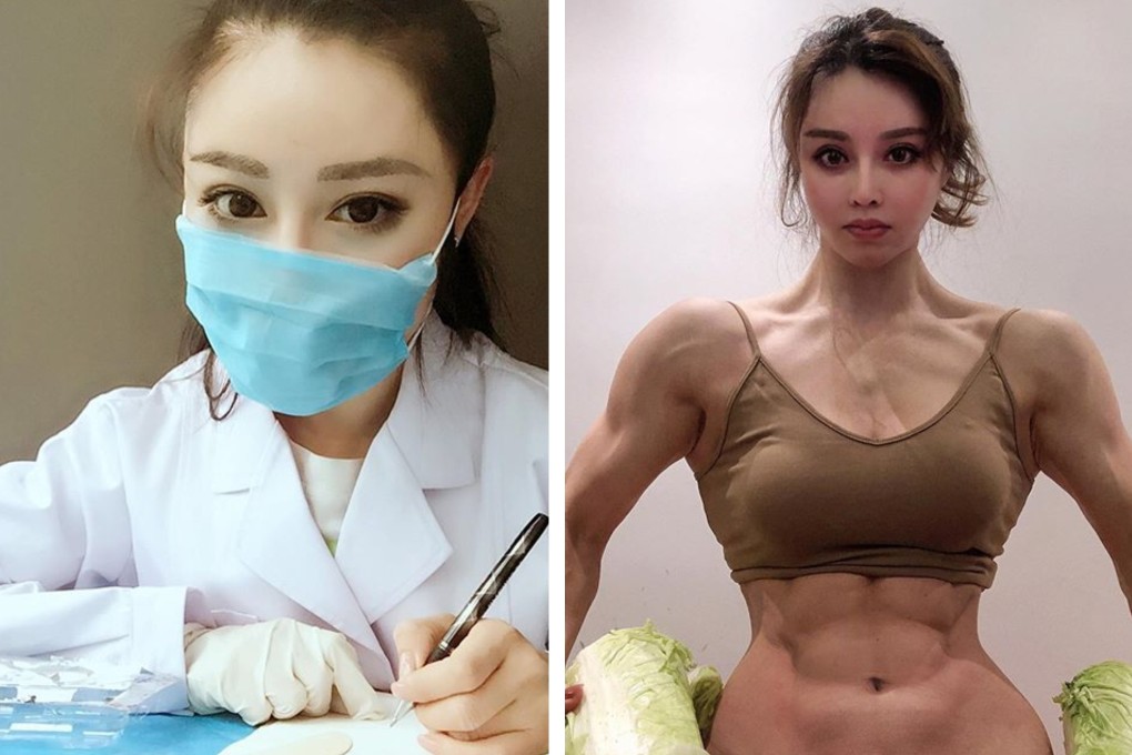 Chinese bodybuilding doctor Yuan Herong is helping to battle the coronavirus epidemic in China. Photos: Instagram