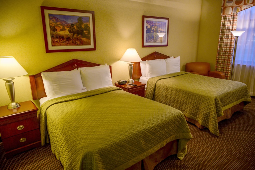 The Westwind Inn at Travis Air Force Base in California is one of four US facilities tapped to house quarantined Americans. Photo: AP