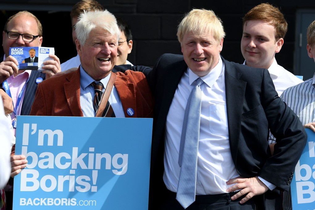 Boris Johnson with his father Stanley, who emailed details of his meeting with Chinese officials to the BBC. Photo: Getty Images