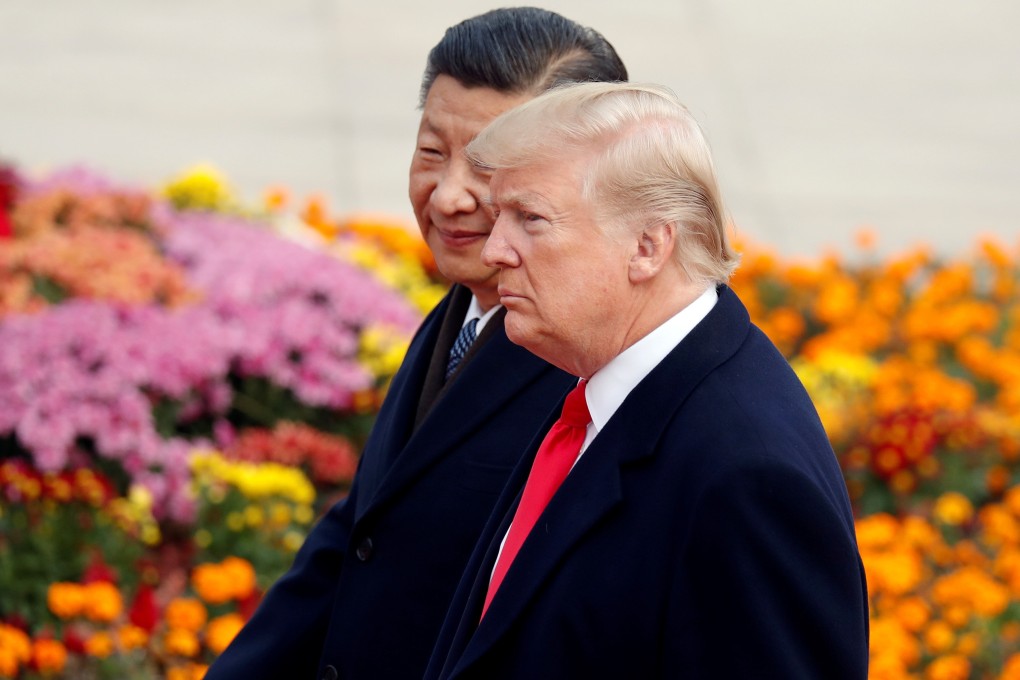US President Donald Trump takes part in a welcome ceremony with China’s President Xi Jinping in Beijing in November 2017. Photo: Reuters