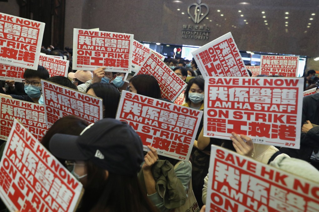 The strike by the Hospital Authority Employees Alliance made a significant impact on public health care services with a couple of thousand nurses and a few hundred doctors staying away from work. Photo: Sam Tsang