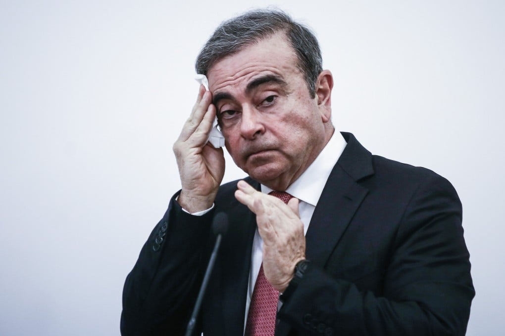 Carlos Ghosn attends a press conference in Lebanon on January 8. Photo: dpa