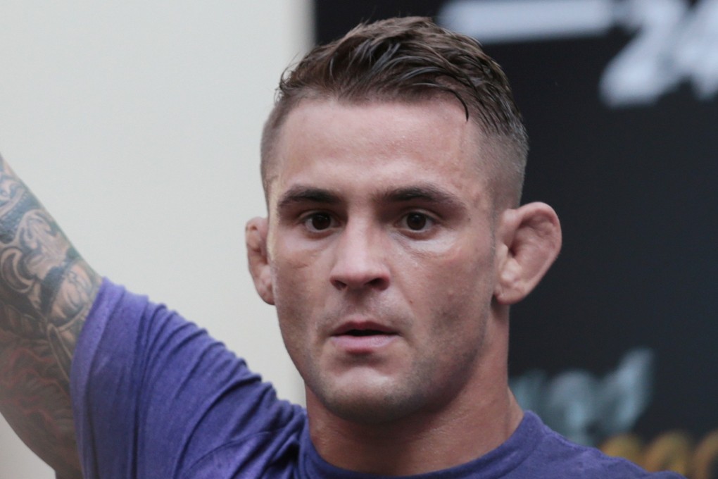 Dustin Poirier trains ahead of his lightweight title unification fight against Khabib Nurmagomedov in 2019. Photo: Reuters