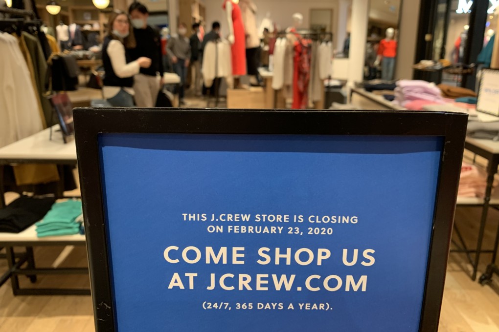 A notice at J.Crew’s Times Square shop says it will shut on February 23. Photo: Warton Li