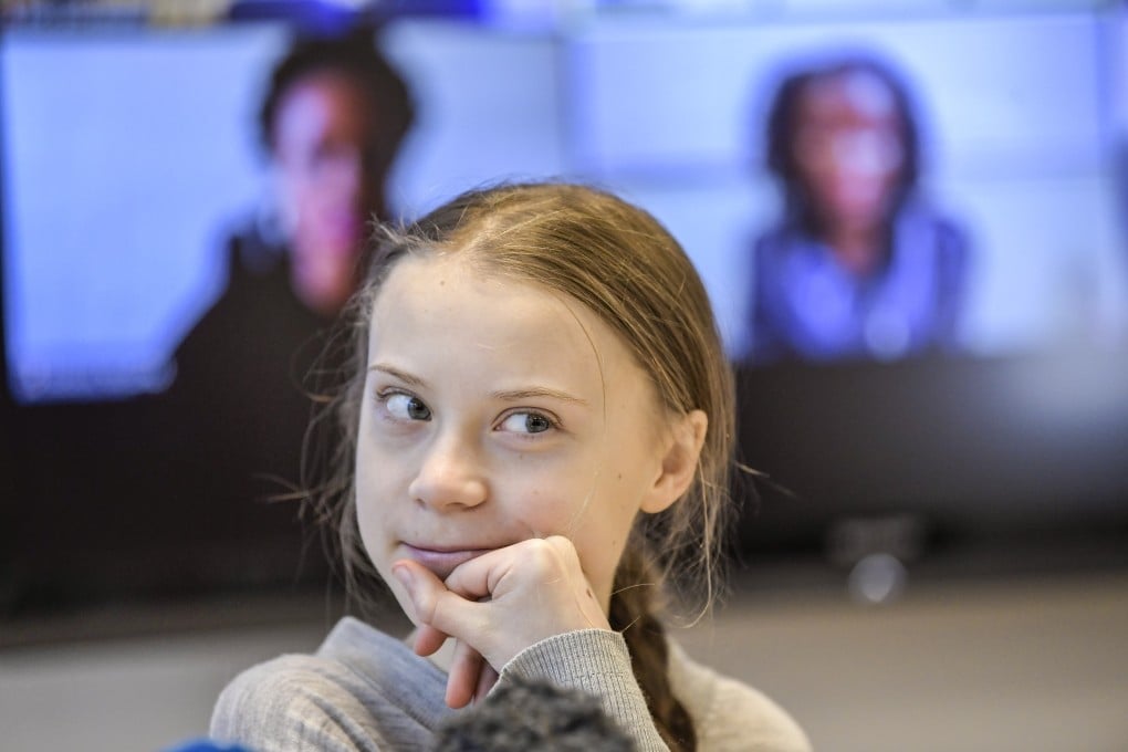 Swedish environmental activist Greta Thunberg attends a press conference with climate activists and experts from Africa in Stockholm, Sweden, in January. Photo: EPA-EFE