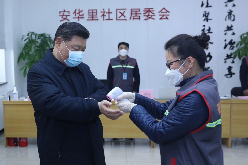 Chinese President Xi Jinping visits the Anhuali neighbourhood in Beijing on Monday. Photo: Xinhua