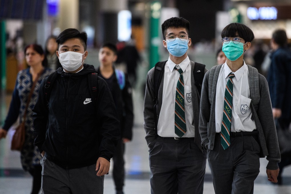 Hong Kong students are learning from home as the coronavirus causes school closures. Photo: Anthony Wallace/AFP