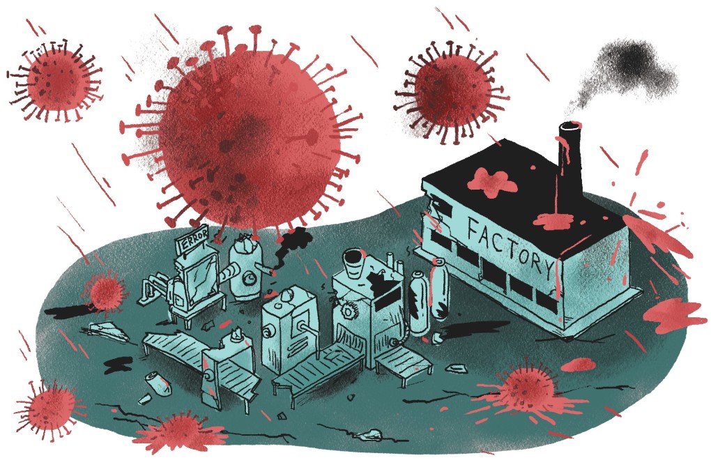 China’s manufacturing prowess is being emaciated. Illustration: SCMP