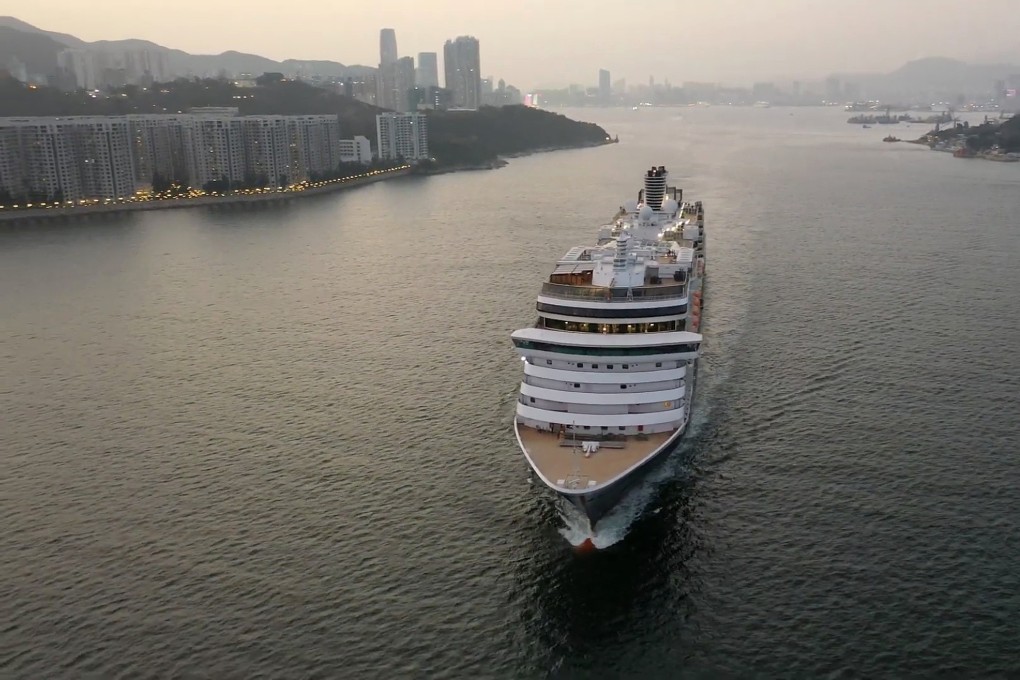 An aerial view of the Westerdam cruise ship in Hong Kong on February 1. Photo: Handout