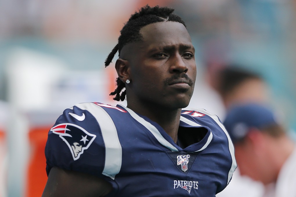 Antonio Brown with his former team NFL New England Patriots. Florida. Photo: AFP